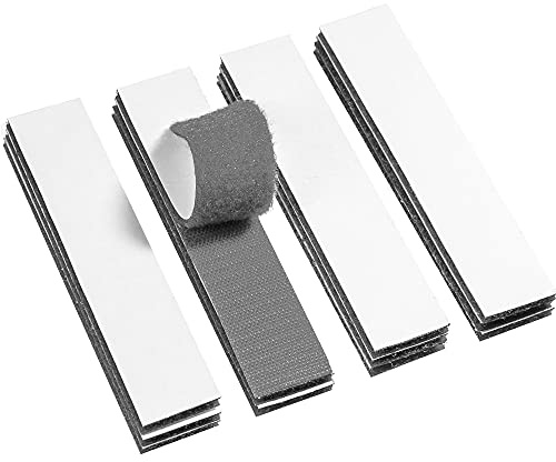 BRAVESHINE 12 Stück Klettband Selbstklebend Extra Stark, Kleben Statt Bohren Starke Klettverschluss,Doppelseitig Klebend (30X150mm)