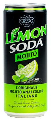 Lemon Soda Mojito Limonade (24 x 330ml) von Crodo - alkoholfreie Limettenlimonade - natürliche Aromen - Limettensaft aus Süditalien - erfrischend fruchtig - Cocktail alkoholfrei - EINWEG Dose