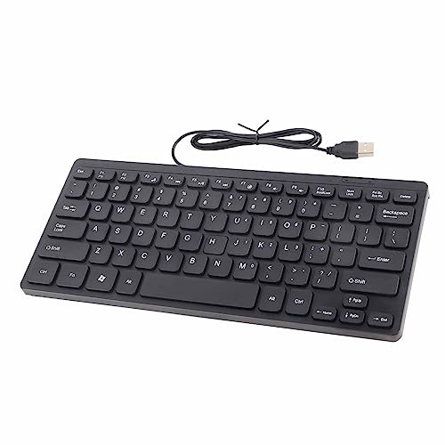 Mini teclado con cable USB, teclado numérico multimedia ultrafino K1000, teclado compacto para juegos de tamaño completo para el ordenador, escritorio, PC, portátil, ordenador portátil