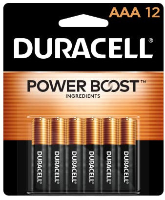 Duracell - CopperTop AAA Alkaline Batteries - Long Lasting, All-Purpose Triple A Battery for Household and Business - 12 Count