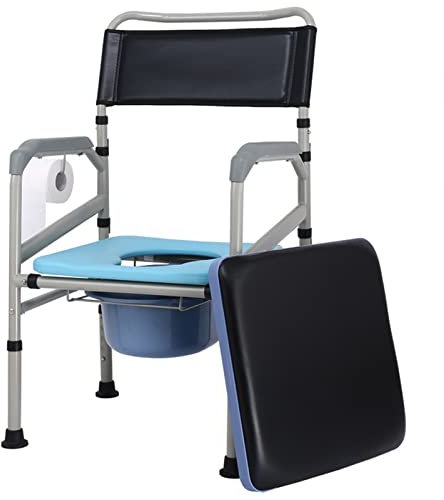 YAMIA1115 Medizinische Nachtkommode Ältere Toilette Einstellbar Schwangere Schwangere mit Behinderungen Toilettensicherheit Komfortable Tragbare Mobile Toilette