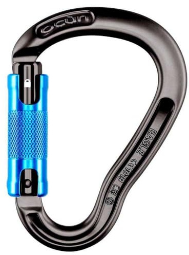 Ocun Eagle HMS Triple Grau – Ergonomischer Karabiner, zuverlässig, Aluminium, Einheitsgröße, Anthrazit