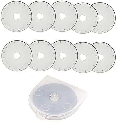 Treki 10 Ersatz-Rundklingen, 28 mm, runde Schneidklingen, Ersatzklingen für Fiskars, Olfa, Truecut & Martelli Rotationsschneider aus Kunststoff