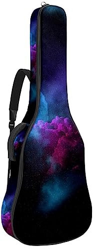 Gitarrentasche für Akustikgitarren, bunte Schmetterlinge, 104 cm, 107 cm, 109,2 cm, passend für die meisten Gitarrengrößen, Mehrfarbig5, 42.9x16.9x4.7 in, Modisches Druckdesign