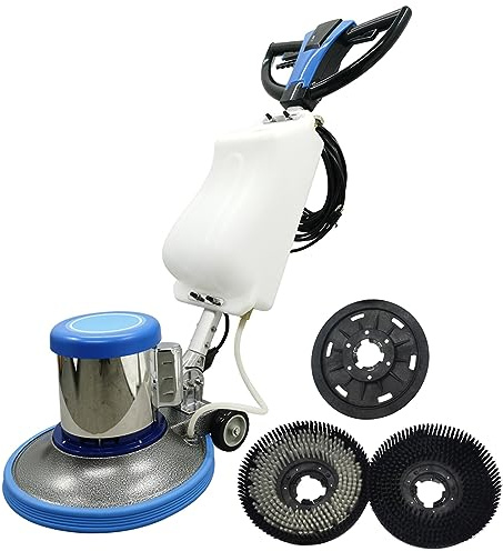 TECHTONGDA Floor Polisher Commercial Floor Buffer Scrubber Buffer Polisher Machine 17 Carpet Cleaning Machine Industrial Orbiter Floor Cleaning 175RPM with 3gal Tank and 3 Brush heads
