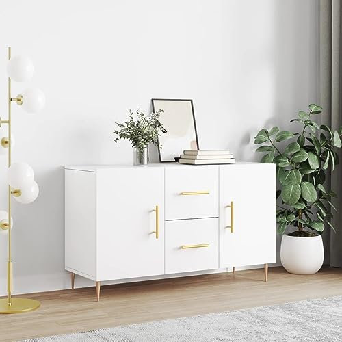 FENLAX Sideboard Kommode Wohnzimmer Modern Sideboard Flur Komodenschrank Für Schlafzimmer Beistellschrank 100x36x60 cm Weiß