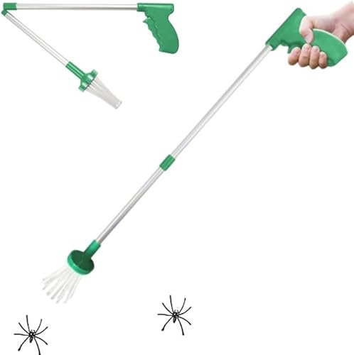 Foldable Spider Catcher Long Handled 83 cm, Remove Spiders Insects, Bugs, Wasps,Pest Trap Bug Catch Crawling Insect Trap,Stay at Arm’s Length, Spider Grabber