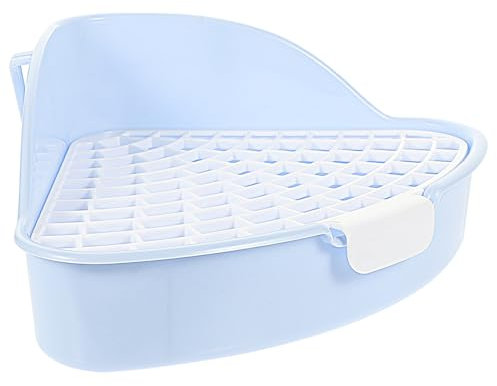 Housoutil 2pezzi Litter Box per Domestici Design e Antiscivolo per Conigli e Porcellini Facile Installare e