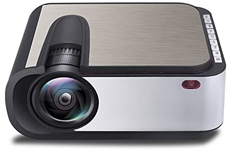 Proyector LED completo de 2200 lúmenes para cine en casa compatible con USB AV SD proyector de TV pequeño (color: versión básica) (versión básica) pequeño regalo