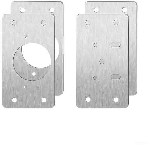Cabinet Repair Hinge Plate, Cabinet Hinge Repair Kit Door Hinge Repair Plate Close Hinges Kitchen Cupboard Door Fixing, Cupboard Hinge Repair Plate (2 Pair)