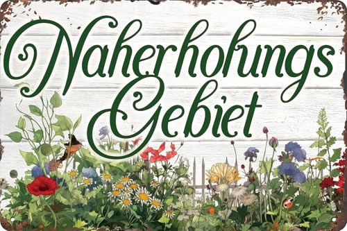 LUCKYLINDE - Wetterfestes Blechschild, Gartenschild – Naherholungsgebiet – 20 x 30 cm