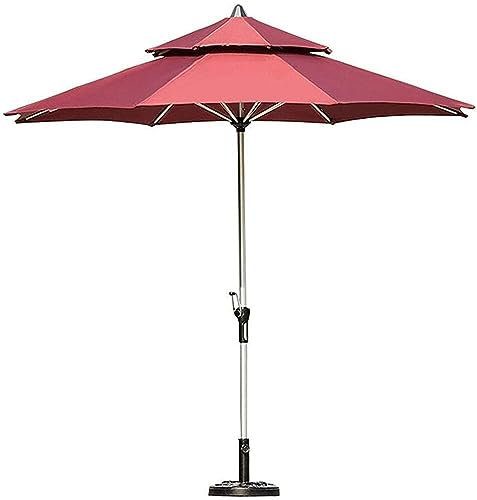 Ombrellone Ombrellone Ombrellone Ombrellone Da Giardino 9Ft / 2.7M Ombrellone Da Giardino Esterno In Alluminio Con Copertura Bianca In Poliestere, Grande Ombrellone Da Tavolo Portatile Del Mercato, Ba