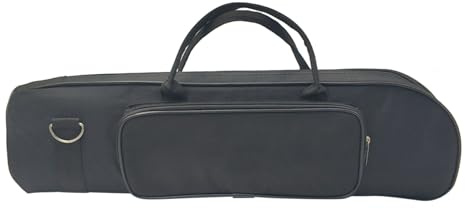 ULDIGI Bolsa para Instrumento de Viento de Tela Oxford Negra con Diseño Acolchado de 5mm, Correa Ajustable y Bolsillo Lateral, Ligera y Cómoda para Músicos Infantiles