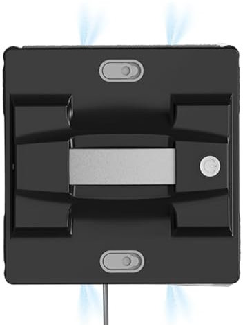 Window Cleaner Robot with 4Water Spray, Window Cleaning Robot, Window Cleaner with Automatic Water Spray, Window Washer Robot,Black