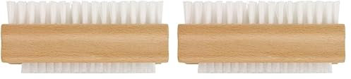 Elliott Wooden Nail Brush, Double Sided Hand and Nail Cleaning Brush, Scrubbing Brush to Clean Fingertips, Can Be Used on Fingernails and Toenails, Perfect for at Home Manicure and Pedicure