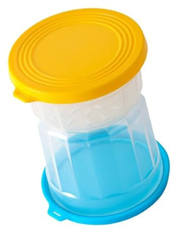 Qcwwy Gurkenglas Luftdichtem Sanduhr -Behälter für Olivengurkensaft -Separator Trockener Nassabstand Küchendisplay für Gurkenliebhaber PP, Silikon 4.4x5,8in (Qcwwyfgyawkq3v0-11)