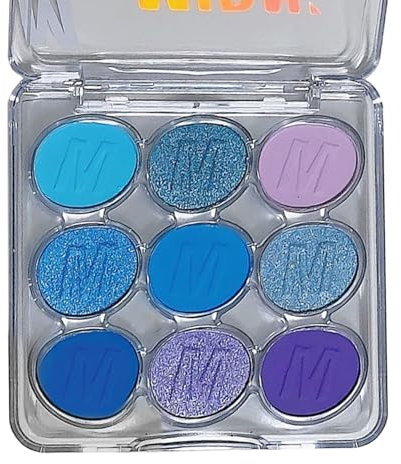 Paleta de sombras de ojos mate de 9 colores, paleta de sombras de ojos con purpurina, para uso diario y escenario, maquillaje ahumado, resistente al agua, altamente pigmentado, oscuro