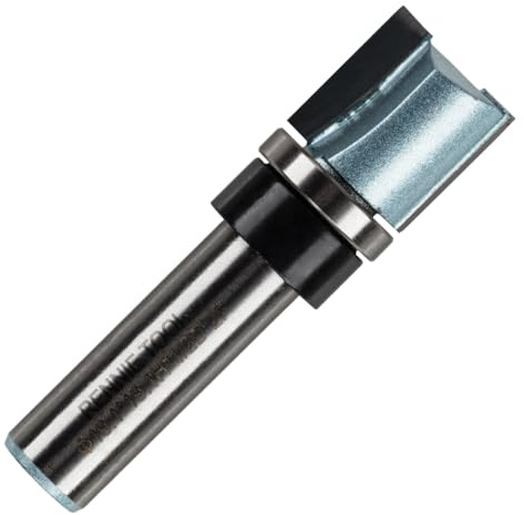 Rennie Tools - 19.1mm Cut x 19.1mm Flute x 1/2 Shank Guided Profiler Router Cutter Bit, Tungsten Carbide Tipped. 3/4 Flush Trim Straight Router Bit