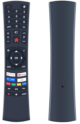 GOUYESHO Télécommande de rechange pour Ok.Engel SELECLINE QILIVE TV ATV65UHDS-1020 ATV55UHDS-092 Q32HS202B Q43US211B Q24-009 Q32HS221B Q40FS211B LE4083SM ODL4099 600 FN-USTIB ODL40960FN-TIB
