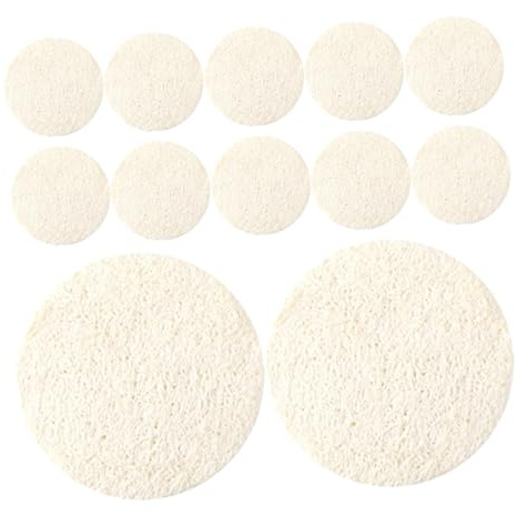 Anneome 12 Stück Natürliche Loofah Gesichts Peeling Pads Sanfte Reinigung und Ölentfernung Wiederverwendbare Gesichtsschwämme für Männer und Frauen Tiefenwirksames Peeling und Make Up