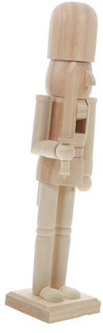 BAZEITFLOW Casse Noisette à Peindre Figurine Inachevée DIY Décoration Artisanale pour Maison Bureau et Fête Cadeau Créatif pour Adultes et Adolescents