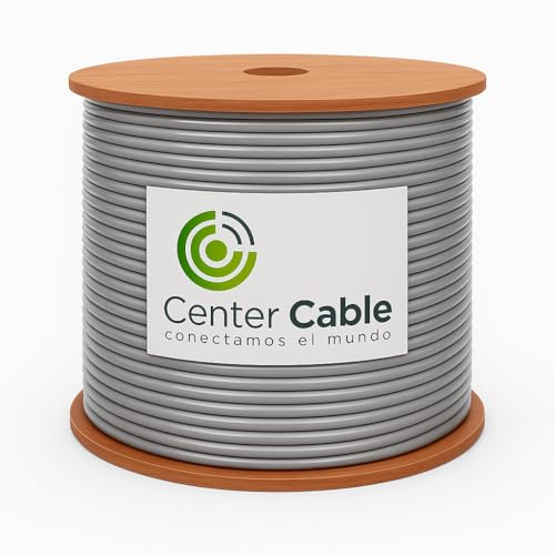 Center Cable Cable de Red S/FTP Cat 7 4x2x23AWG Cobre Sólido LSZH Dca – Alta Velocidad 10Gbps, Blindado Doble (Foil + Malla), 305m Bobina – Para Instalaciones Profesionales de Voz y Datos