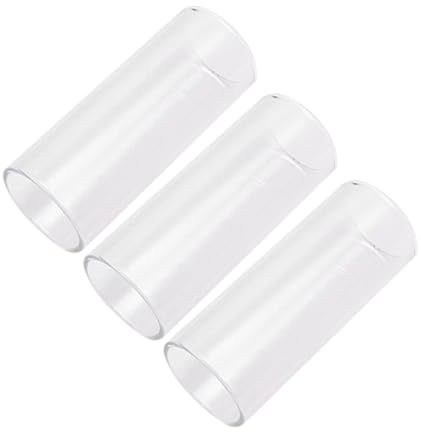 ERINGOGO Glass Guitar Slides Annealed White Glass Material 3pcs Accentuat Middle Harmonics 6.1x2.65x2.65cm Size for Electric and Acoustic Guitars