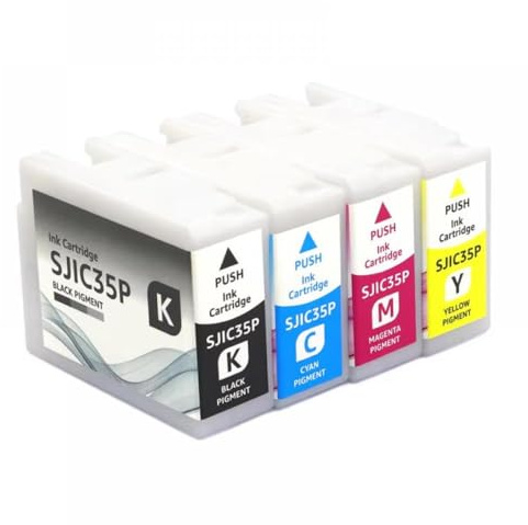Cartuccia d'inchiostro 80ML con chip compatibile con stampante per etichette a colori ColorWorks CW-C6500P CW-C6000A CW-C6000P CW-C6500A(1 Set of 4 Color)