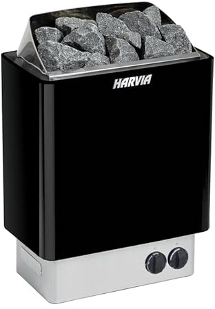 Harvia Kip60 6kW Electric Sauna Heater - Single/Three Phase 230V Black