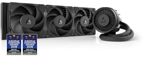 ARCTIC Liquid Freezer III Pro 360 - Wasserkühlung PC, AIO CPU Wasserkühler, 3x120 mm, 38 mm Radiator, PWM-Pumpe, VRM-Lüfter, AMD AM5/AM4, Intel LGA1851/1700 Contact Frame - Schwarz (Generalüberholt) | CPU Wasserkühler, 3x120 mm, 38 mm Radiator, PWM-Pumpe, VRM-Lüfter, AMD AM5/AM4, Intel LGA1851/1700 Contact Frame