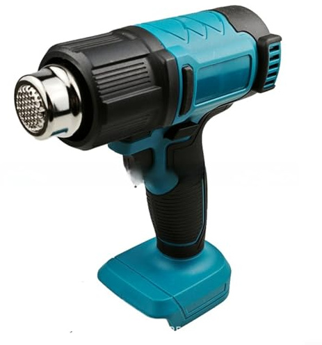Glewi Cordless Heat 21V with LCD Display, Adjustable Temperature 50-550°C & 5 Nozzles, Portable Hot Air Tool for DIY, Paint Removal, Thawing Pipes