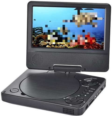 Mobil DVD-spelare, 9,5 tums mini bärbar bil Bluetooth HD 1080P videomaskin DVD TF-kort USB-enhet Spelare MP3 MP4 USB E-bok Musik Filmer hög upplösning