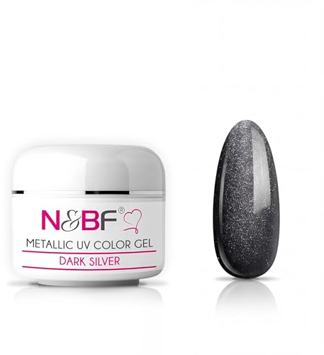Metallic farbgel Dark Silver 5 ml