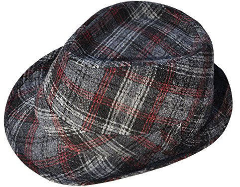 Simplicity Herren Damen Manhattan Structured Gangster Trilby Fedora Hat - Schwarz - Einheitsgröße