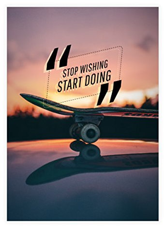 Kartenkaufrausch 8 Urbane Skater DIN A4 Schulhefte, Schreibhefte mit Skateboard Motiv, Foto Motiv2 Lineatur 25 (liniertes Heft)