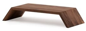 Oakywood Support pour Écran, Rehausseur De Position Ergonomique pour Ordinateur iMac, Fabriqué Et Poli À La Main dans L'ue, Accessoires De Bureau À Domicile en Bois Massif, Élévation 9 Cm, Noyer