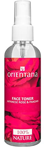 Orientana - Tonique Naturel Pour Le Visage | Rose Du Japon Et Pandan | Aloe Vera Sans Alcool | Hydratant | Eclaircissant | Apaisant | Peau Normale Sèche - 100ml