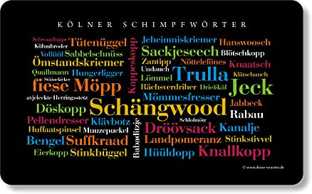 Frühstücksbrettchen Kölner Schimpfwörter