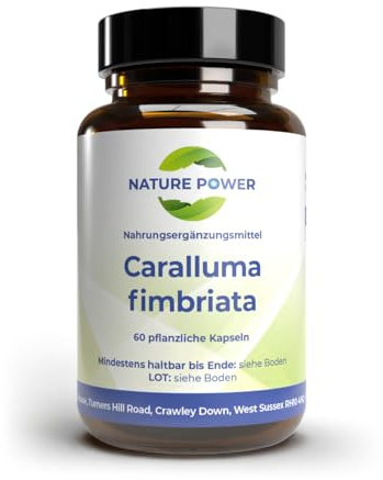 Caralluma Fimbriata | Fördert die Fettverbrennung | 100% natürlich | 500 mg pro Kapsel | 60 pflanzliche Kapseln | gentechnikfrei & vegan | von NATURE POWER