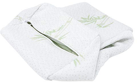 Komfie Bamboo Knee Pillow Cover - Replacement Leg Pillow Case - Cooling Sciatica Pillow Cover - Universal Pregnancy Pillow Cover… (1, Bamboo)