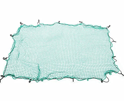 Cargo Net for Pickup Truck Bed with 15 PCS Hook 2m x 3m/6.5ft x 10ft Heavy Duty Luggage Bungee Net for Car ATV Boat SUV Van Trailer Snowmobile Secure Loads