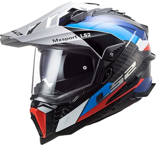 LS2, Casco Moto Cross EXPLORER CARBON FRONTIER Black Blue, L