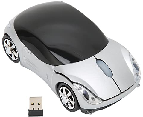 2.4GHz Kabellose Automaus, 3D Sportwagenform Ergonomische Optische Mäuse mit USB mpfänger, 1600 DPI Computer Maus für PC Laptop Computer