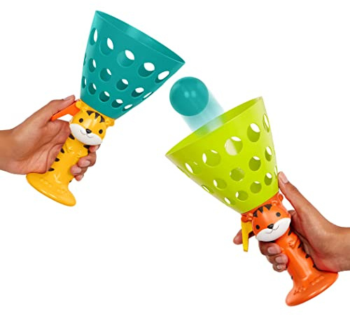 B. Toys - Pop 'n' Launch - Juego Pop & Catch - 2 lanzadores y 4 Pelotas - Juegos de Pelota para niños - Actividad al Aire Libre - 3 años +