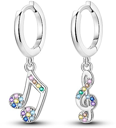 Hängeohrringe aus 925er Sterlingsilber für Damen im Boho-Vintage-Stil | Leichte Zirkonia-Ohrhänger mit bunten Perlen und Federn, Traumfänger-Motiv, schlichte kleine Huggie-Ohrringe