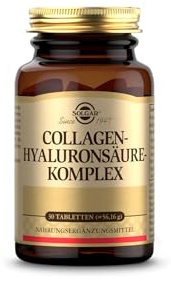 SOLGAR® Collagen-Hyaluronsäure-Komplex | Mit patentiertem BioCell Collagen II® sowie Vitamin C | 30 Tabletten für einen Monat