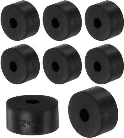 QUARKZMAN 8pcs Entretoises en Caoutchouc, Rondelles Caoutchouc Anti-Vibration Épaisses Amortisseur Coussins pour Accessoires Maison Voiture Réparation, 40mm OD x 10mm ID x 20mm Hauteur
