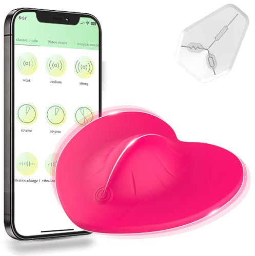 LYAMais Ultra-dünn Butterfly Vibrator Vibration für Frauen Sex Spielzeug 10 Vibrationmodi mit APP Auflegevibrator Klitoris Stimulator für sie Vibratoren G-Punkt VibratorstarbSpielzeug（Rosa）