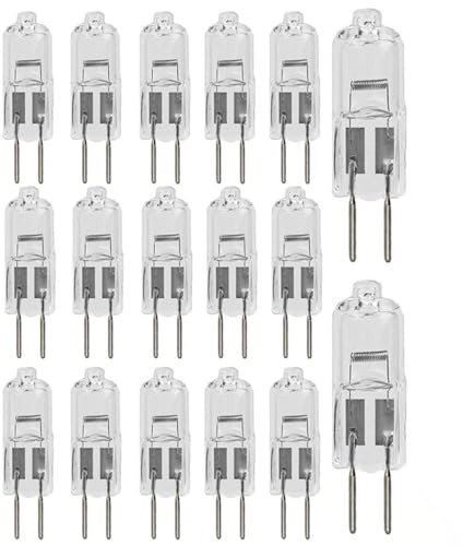 UGEFKMQ G5.3 Halogen Bulbs 12V 10W 20W 35W 50W 75W 100W T4 Jc Type 2 Pin G5.3 Halogen Light Bulb Dimmable Warm White 20Pc 75W