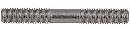 Haroar 1Pc M12 SUS304 Acier Inoxydable Double extrémité Goujons Type de Serrage sans tête Goujon Boulon vis Tige dent bâton Double tête Barre filetée(1Pc M12x70)